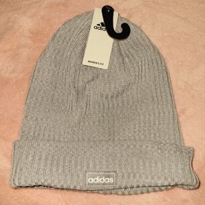 Grey adidas cuff fold beanie OS